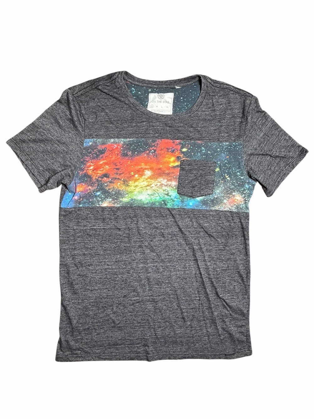 On The Byas Galaxy Pocket Tee Small Spacecore Graphic Shirt